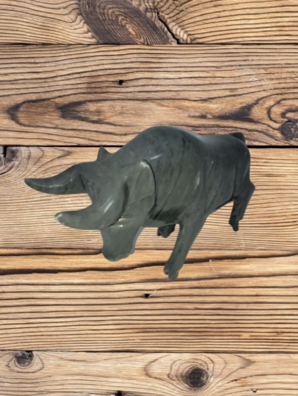 GREY AND BLACK POLISHED MARBLE BULL